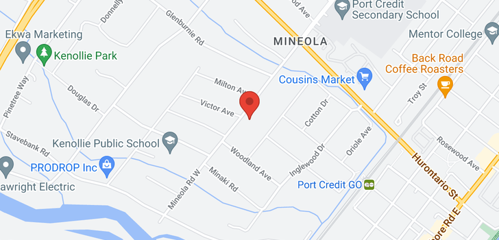 map of 134 MINEOLA RD W